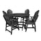 Highwood Usa Hamilton 5pc Round Counter Height Outdoor Patio Furniture Dining Set AD-CNA48-BKE - alternate 1
